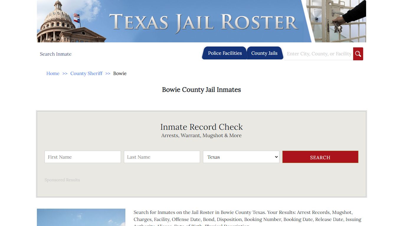 Bowie County Jail Inmates - Jail Roster Search